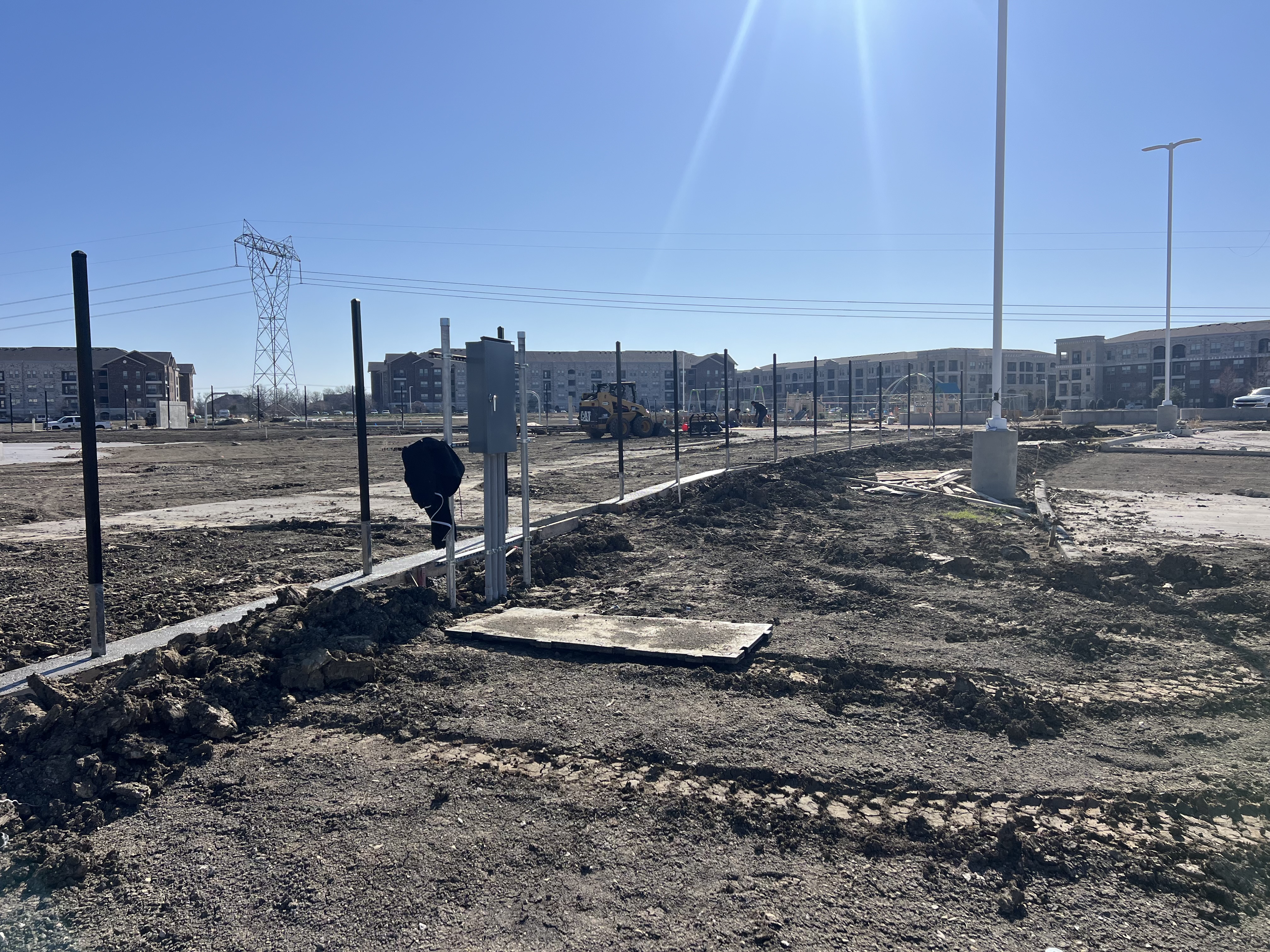 Commercial chain link fence installation